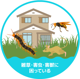 雑草・害虫・害獣に困っている