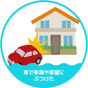 車で車庫や家屋にぶつけた